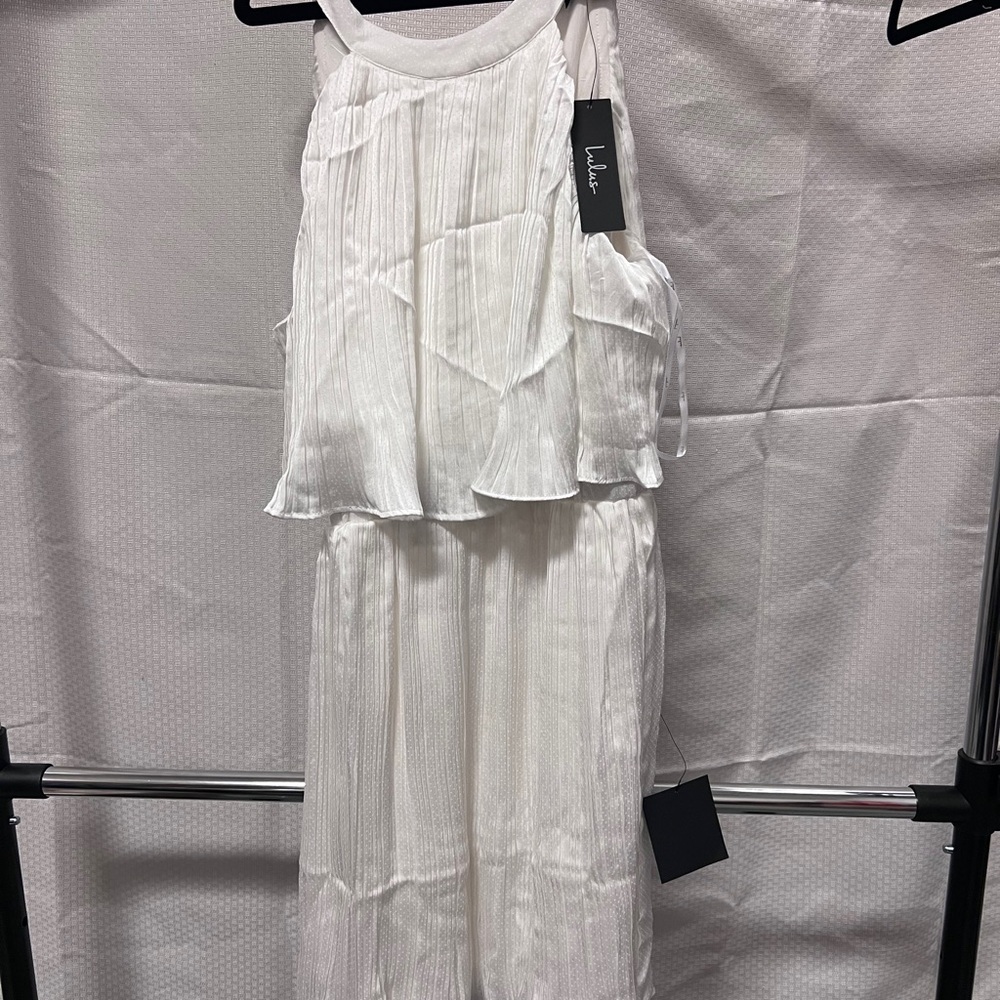 Lulus White Halter Jumpsuit